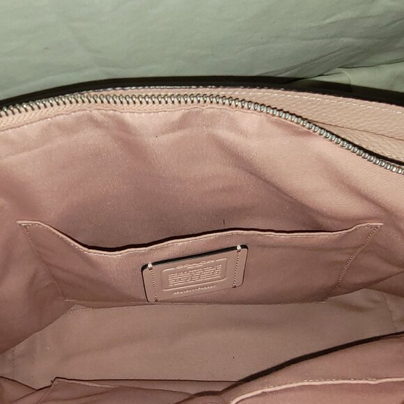 Coach Pink Pebbled Leather Bay Tote - Picture 10 of 13